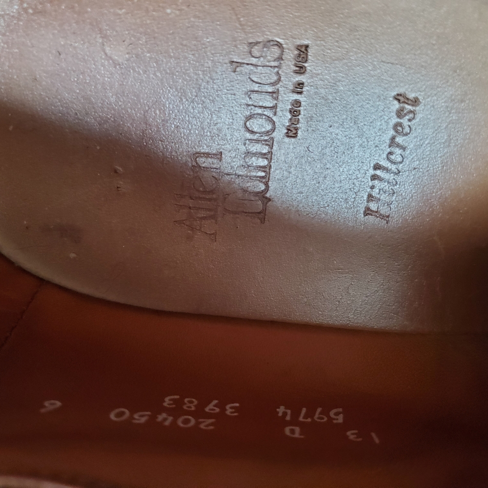 Allen Edmonds Hillcrest Mens Size 13 Cordovan Leather Oxfords Dress Shoes - Picture 5 of 5